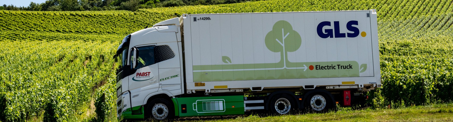 E-LKW am Feldrand