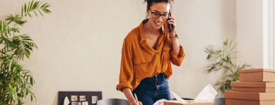 Woman with parcel