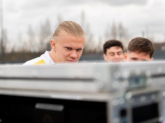 Erling Haaland at the BVB-GLS-TV-Spot-Shooting