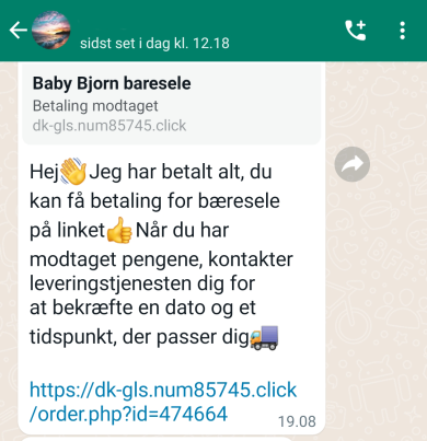 eksempel på sms forsøg phishing