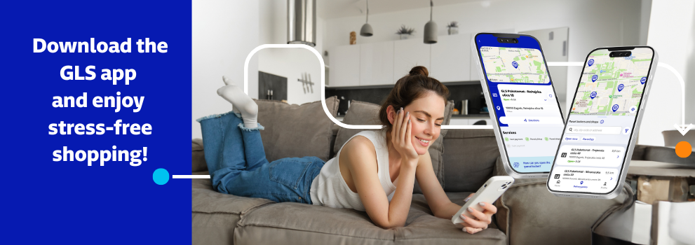 Women looking at GLS app enjoying stress free shopping