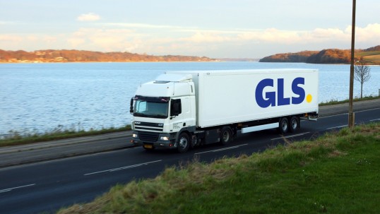 GLS truck on mountain road