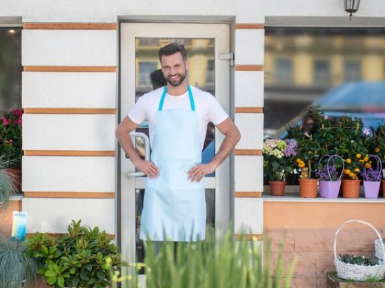 Gardener waiting for parcel